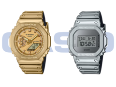 La Casio GM-2100YMG-9A9 (izquierda) y la GM-5600YM-8A8 (derecha). (Fuente de la imagen: Casio)