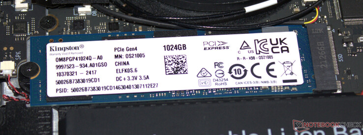 Una unidad SSD PCIe 4 sirve como unidad del sistema.