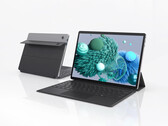 El S13 Neo está disponible actualmente por 576 dólares en AliExpress. En la imagen: una fotografía promocional en la que se muestran la parte delantera y trasera del convertible con el teclado magnético acoplado.