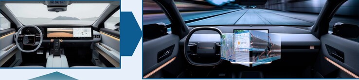 El monitor JDI Dual Touch 2VD elimina las peligrosas pantallas situadas delante de los motoristas, lo que permite una colocación óptima del airbag en el interior del vehículo. (Fuente de la imagen: JDI)