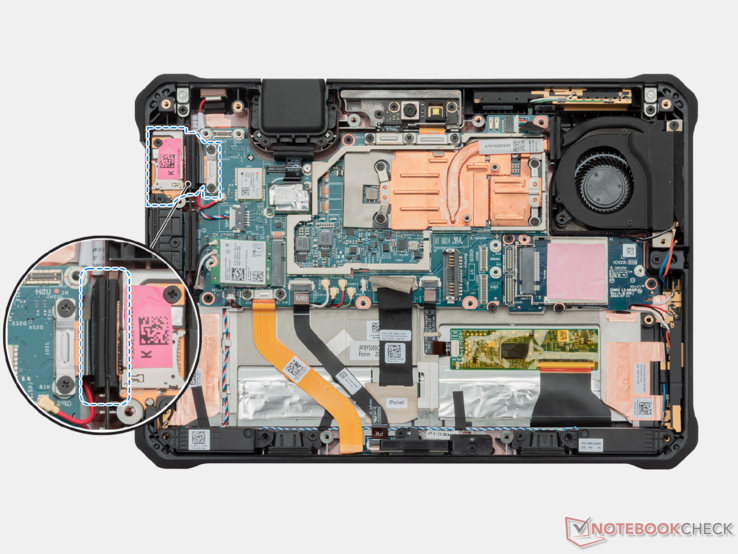 Latitude interior de la 7030 Rugged Extreme (Fuente: Dell)