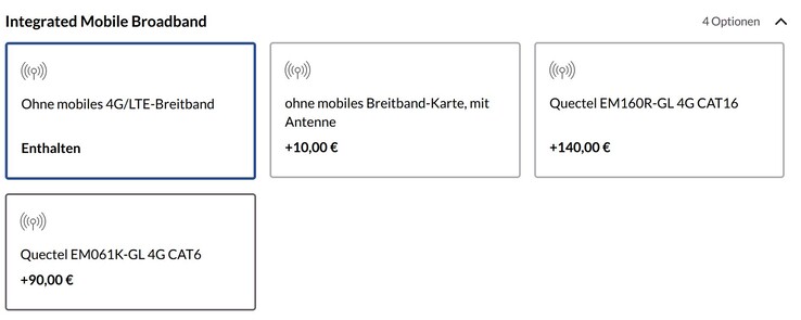 Las opciones de módem celular que se ofrecen