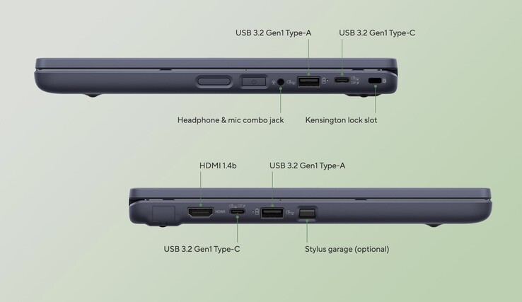 La serie CR de Asus cuenta con una saludable selección de puertos. (Fuente de la imagen: Asus)