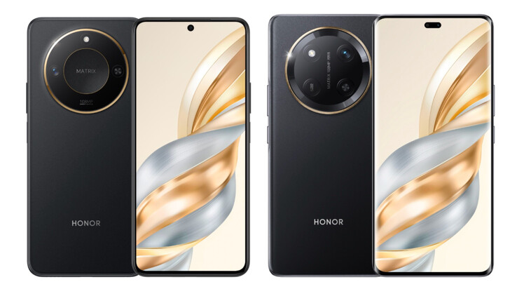 Las Honor X60 y X60 Pro de izquierda a derecha. (Fuente de la imagen: Honor)