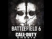 Ilustración de Call of Duty: Ghosts con el logotipo de Battlefield 6 (Fuente de la imagen: Activision, EA con ediciones)