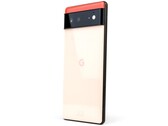 Vista trasera del Google Pixel 6, en la que se aprecia el logotipo «G» y la barra negra de la cámara