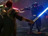 Una imagen del juego Star Wars Jedi: Fallen Order mostrando a Cal Kestis y a un enemigo. (Fuente de la imagen: Steam)