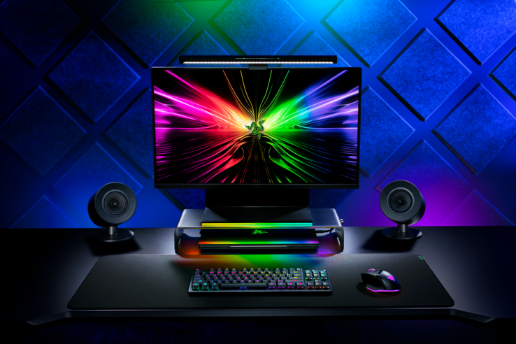 El nuevo Monitor Stand Chroma en acción. (Fuente: Razer)