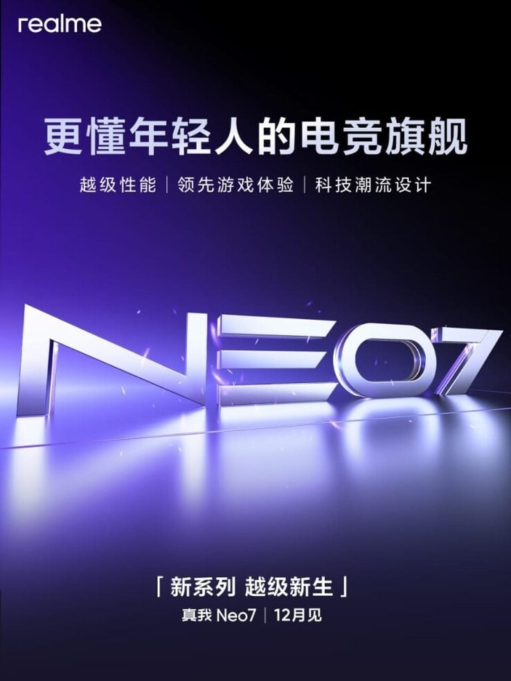 Póster oficial del Realme Neo 7. (Fuente de la imagen: Weibo)