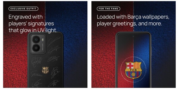 El HMD Barça Fusion cuenta con un atuendo especial Fusion y fondos de pantalla personalizados. (Fuente de la imagen: HMD)