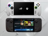 ROG Xbox Ally y Steam Deck OLED fotografiados
