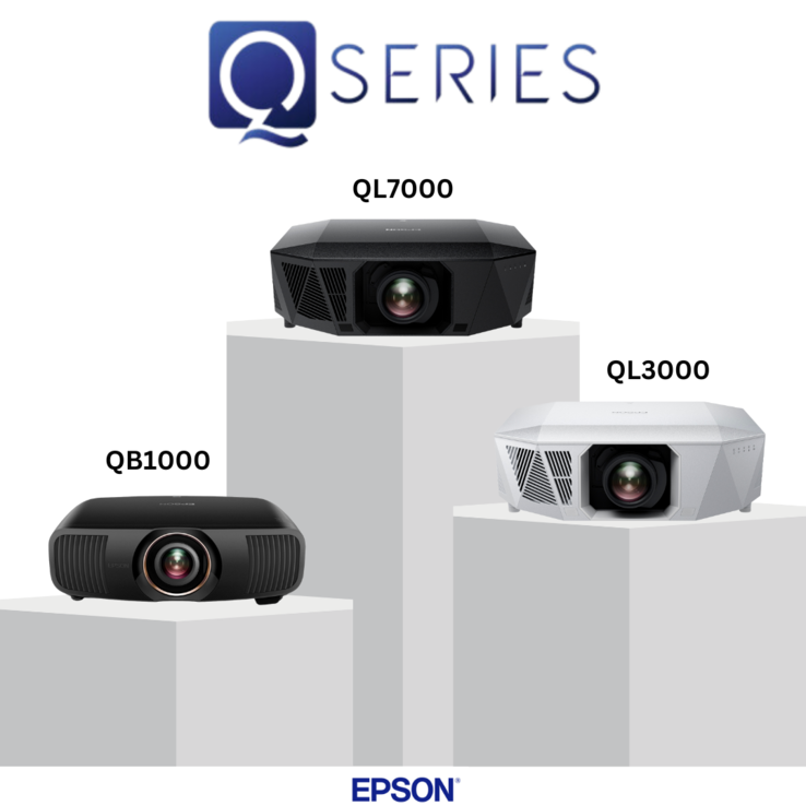 Los proyectores de la serie Q de Epson. (Fuente de la imagen: Epson)