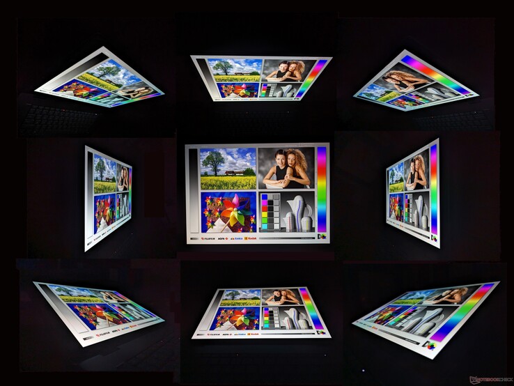 Amplios ángulos de visión OLED con el característico efecto arco iris desde ángulos extremos