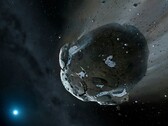 Ilustración artística de un asteroide.