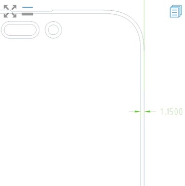 Los dibujos CAD filtrados del iPhone 16 Pro Max sugieren unos biseles más finos. (Fuente Instant Digital en Weibo)