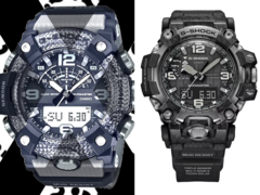 Se espera que el Casio G-Shock Mudmaster GG-B100X filtrado (a la izquierda) y el G-Shock GWG-2000 de gama alta (a la derecha) compartan un buen número de características. (Fuente de la imagen: @geesgshock en Instagram / Casio)