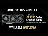 Una captura de pantalla del anuncio del FSR 4.1 INT8 de AMD para las GPU de la serie RX 7000