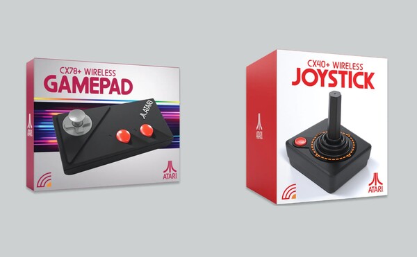 El gamepad inalámbrico CX78+ y el joystick inalámbrico CX40+ también pueden funcionar con PC. (Fuente de la imagen: Atari - editado).