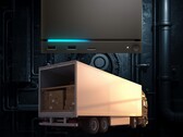 Maqueta del camión que transporta las importaciones de la Máquina de Vapor