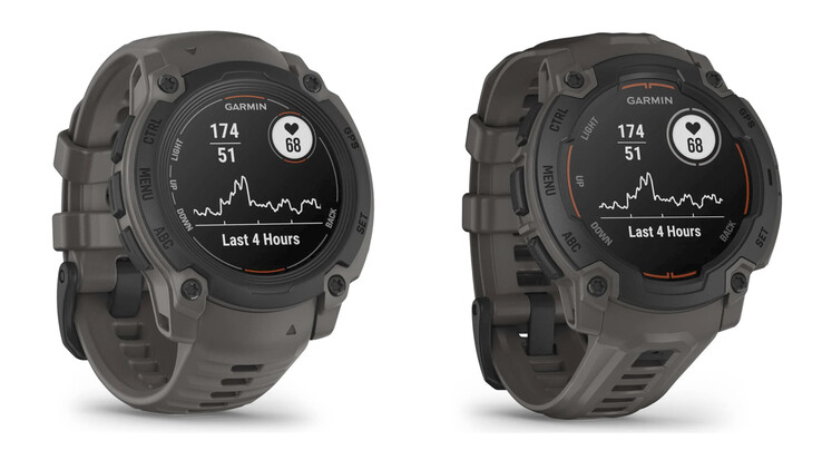 El Instinct E en tamaños de caja de 40 mm y 45 mm, de izquierda a derecha. (Fuente de la imagen: Garmin)