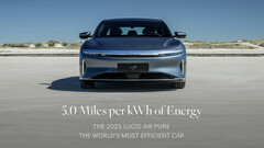 2025 Lucid Air puede recorrer 420 millas con su batería de 84 kWh (Fuente de la imagen: Lucid)