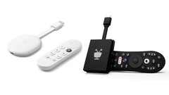 El Chromecast con Google TV ha sido descatalogado pero existen alternativas como el TiVo Stream 4K. (Fuente de la imagen: Google y TiVo)