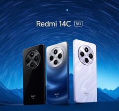 El Redmi 14C 5G viene en colores Starlight Blue, Stardust Purple y Stargaze Black (Fuente de la imagen: Xiaomi)