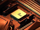 Render artístico de una CPU AMD Ryzen X3D2.