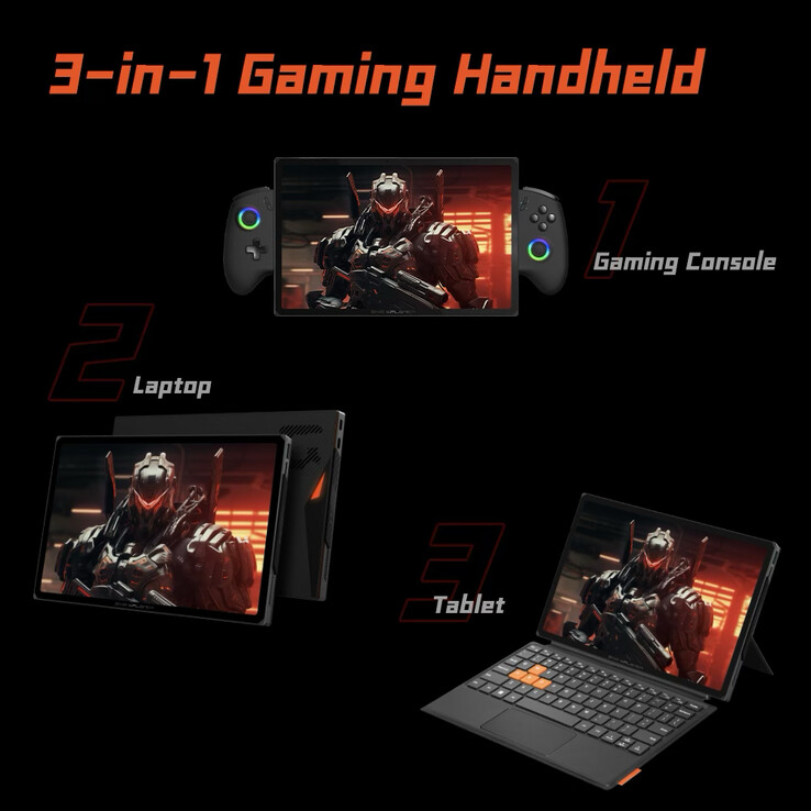 El OneXPlayer X1 Pro puede utilizarse como un 2 en 1 compacto, no sólo como un dispositivo portátil para juegos. (Fuente de la imagen: One-Netbook)