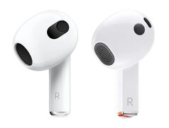 Izquierda: Apple AirPods (3ª generación) | Derecha: Samsung Galaxy Buds 3 (Fuente de la imagen: Apple, Samsung)