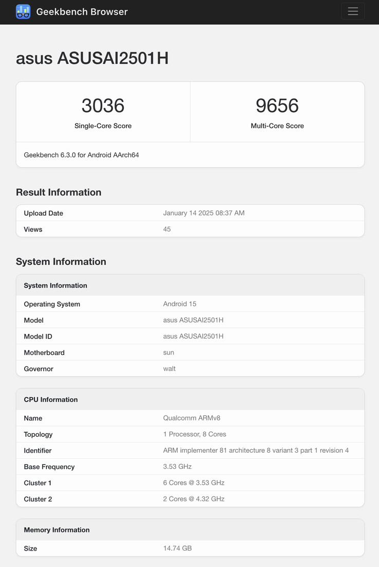 (Fuente de la imagen: Geekbench)