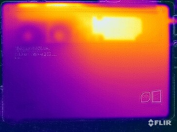 Temperaturas de la superficie durante la prueba de resistencia (abajo)