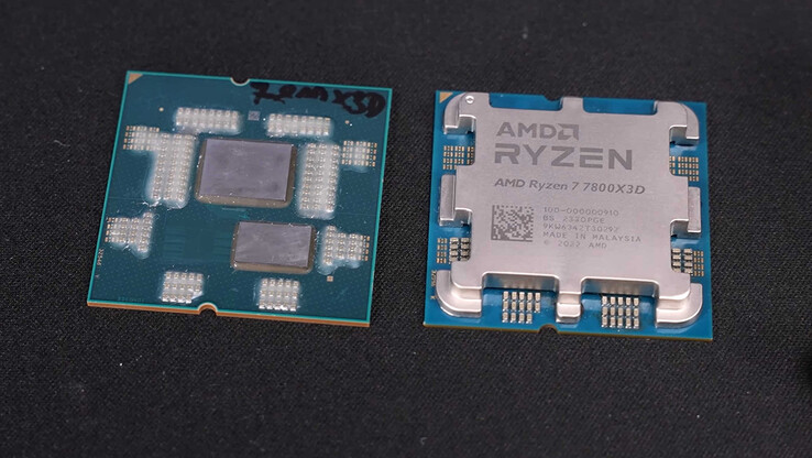 No hay capa protectora en los condensadores del falso Ryzen 7 7800X3D (Fuente de la imagen: Der8auer)