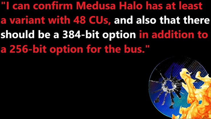 La línea Medusa Halo podría presentar una mezcla de APU de 256 y 384 bits. (Fuente de la imagen: Moore's Law Is Dead)