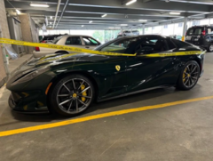 El Ferrari 812 GTS, robado en Greenwich y recuperado por el Departamento de Policía de Waterbury, gracias a los AirPods de Apple. (Fuente de la imagen: Policía de Waterbury)