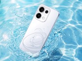 El Oppo Reno16 Pro tiene una parte trasera llamativamente decorada.