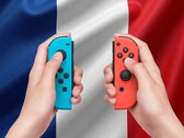 Los mandos Joy-Con de Switch se muestran con la bandera francesa