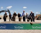 Bill Gates en la ceremonia de colocación de la primera piedra del reactor Natrium refrigerado por sodio de TerraPower en Kemmerer, Wyoming. (Fuente: blog de Bill Gates)