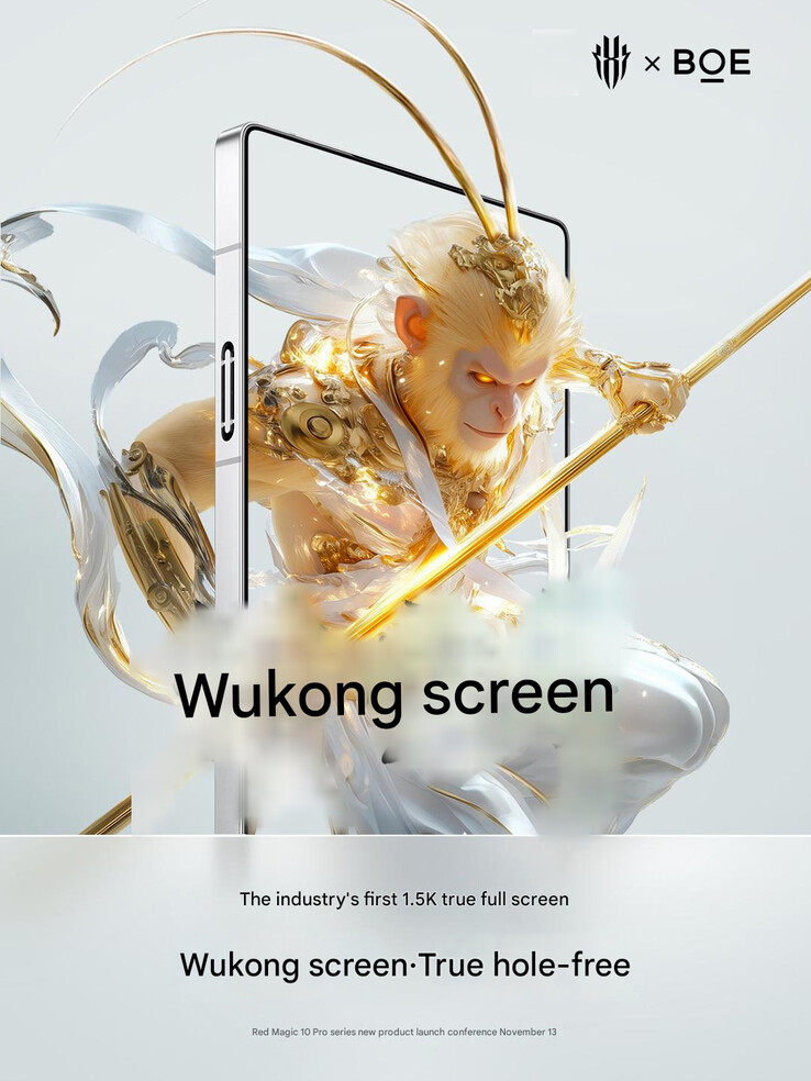 RedMagic 10 Pro contará con la "pantalla Wukong" (Fuente de la imagen: RedMagic - machine translated)