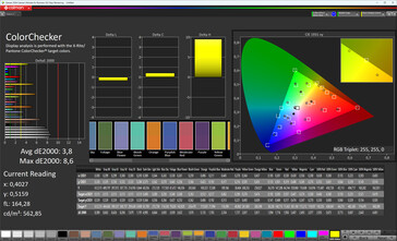 Precisión del color (espacio de color de destino: sRGB, perfil: Normal, Cálido)