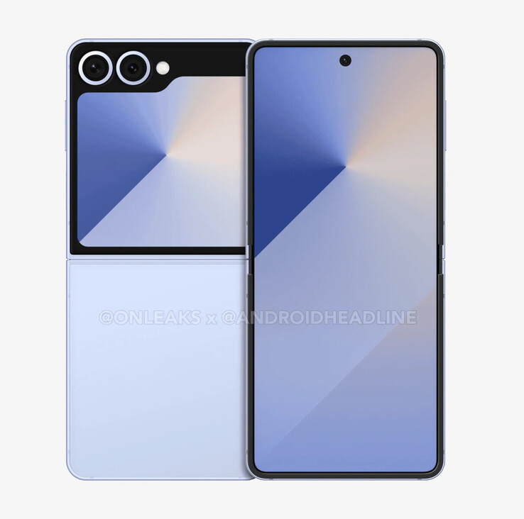 El Galaxy Z Flip7 tiene un diseño más cuadrado que el actual Galaxy Z Flip6. (Fuente de la imagen: Android Headlines &amp; OnLeaks)