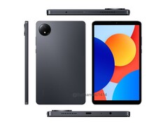 Los renders revelan el módulo de la cámara trasera de 8MP y la inscripción &quot;Dolby Atmos&quot; en el borde inferior de la Xiaomi Redmi Pad SE 8.7. (Fuente: Sudhanshu Ambhore en X) 