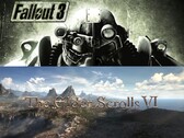 Se muestra el estandarte de Fallout 3 y The Elder Scrolls 6