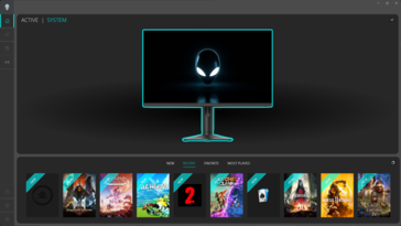 Centro de mando Alienware: Biblioteca de juegos