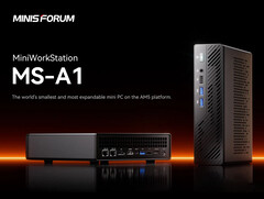 El nuevo Minisforum MS-A1 viene con una actualización de la CPU pero con una reducción de la GPU. (Fuente de la imagen: Minisforum)