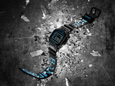 El reloj Casio G-Shock GM-5600BWD-1 Bamford collab, en la imagen sobre un estilizado fondo de cristal rompiéndose. (Fuente de la imagen: Casio)