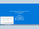 Imagen de una pantalla falsa de Windows Security Update (fuente de la imagen: Bleeping Computer)
