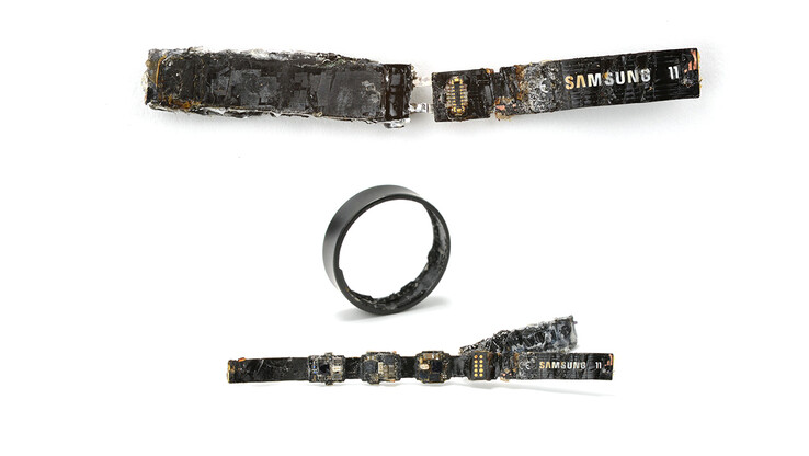 Secuelas del desmontaje del Samsung Galaxy Ring (Fuente de la imagen: iFixit)