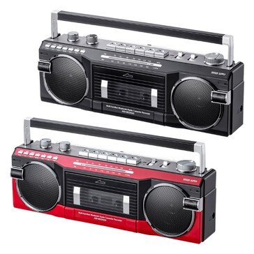 El boombox multifunción de Sanwa está disponible en negro y rojo. (Fuente de la imagen: Sanwa Supply)