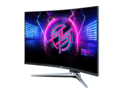 El monitor para juegos MSI MPG 325CQRXF viene con 2 puertos HDMI 2.0, 1 DisplayPort 1.4, 1 puerto USB Tipo-C con Power Delivery de 15 W, 2 puertos USB 2.0 Tipo-A, un conector para auriculares y una fuente de alimentación interna. (Fuente de la imagen: MSI)